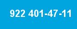 922 401-47-11 922 401-47-11